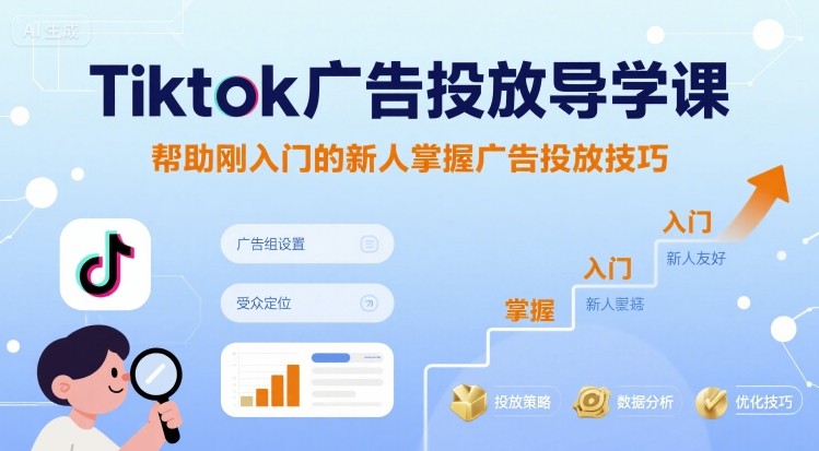Tiktok广告投放导学课，帮助刚入门的新人掌握广告投放技巧 - 猎人社区-猎人社区