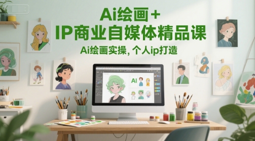 Ai绘画+IP商业自媒体精品课，Ai绘画实操，个人ip打造 - 猎人社区-猎人社区