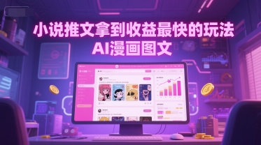 小说推文拿到收益最快的玩法，AI漫画图文 - 猎人社区-猎人社区