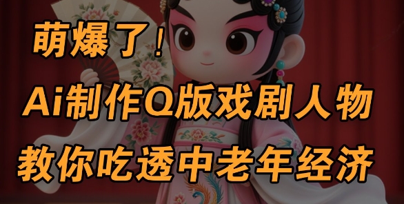 用Ai制作Q版戏剧人物，手把手教你吃透中老年经济，5分钟一个成品，多渠道变现 - 猎人社区-猎人社区