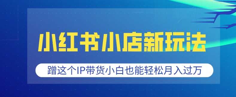 小红书小店新玩法，蹭这个IP带货，小白也能轻松月入过W【揭秘】 - 猎人社区-猎人社区