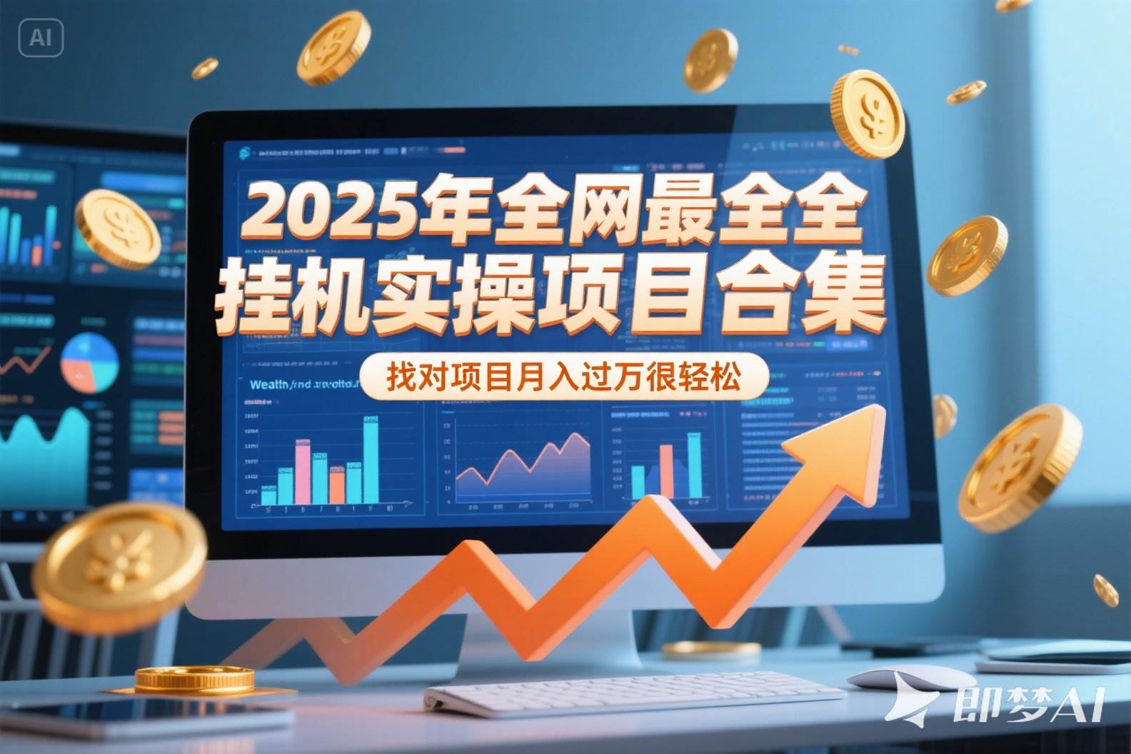 2025年挂机实操项目实操演练，挂机类型，AI直播类型，轻资产创业类型… - 猎人社区-猎人社区