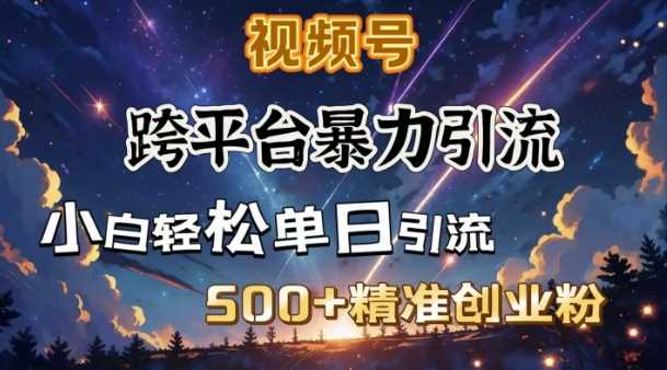 跨平台暴力引流，私域完美闭环，日引500+精准创业粉 - 猎人社区-猎人社区