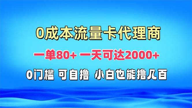 免费流量卡代理一单80+ 一天可达2000+ - 猎人社区-猎人社区