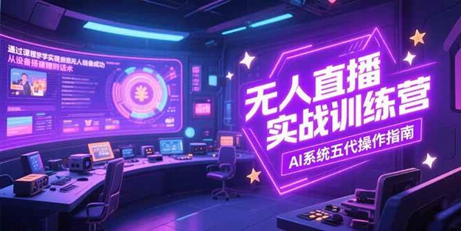 无人直播实操训练营，从设备搭建到话术，AI系统五代操作指南(7月更新 - 猎人社区-猎人社区