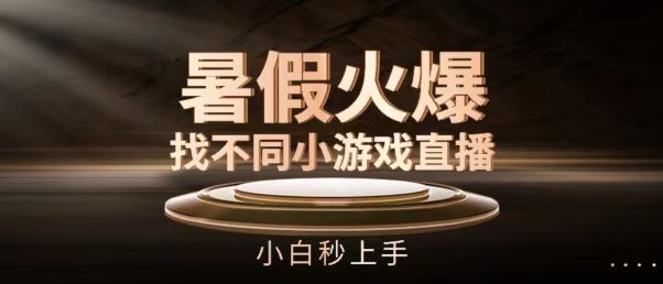 暑假火爆找不同小游戏直播间，小白秒上手【揭秘】 - 猎人社区-猎人社区