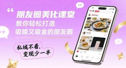朋友圈美化课堂，教你轻松打造，吸睛又吸金的朋友圈，私域不看，变现少一半 - 猎人社区-猎人社区