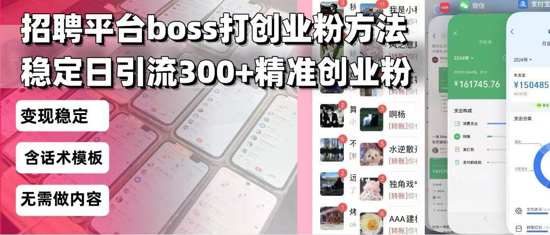招聘平台无限引流方法，复制粘贴即可，好起号好过审，日稳定引流300+创…-猎人社区
