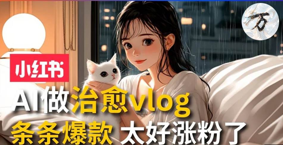AI治愈系vlog动画视频，小红书1个月轻松涨粉破万，商单报价1500+日入2000+ - 猎人社区-猎人社区