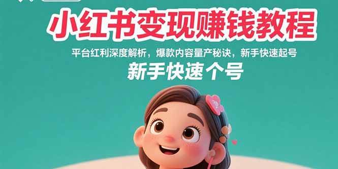小红书变现赚钱教程：平台红利深度解析，爆款内容量产秘诀，新手快速起号 - 猎人社区-猎人社区