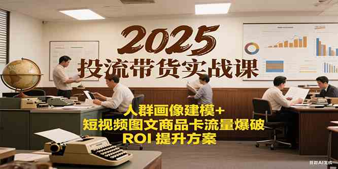 2025投流带货实战课：人群画像建模+短视频图文商品卡流量爆破ROI提升方案-猎人社区