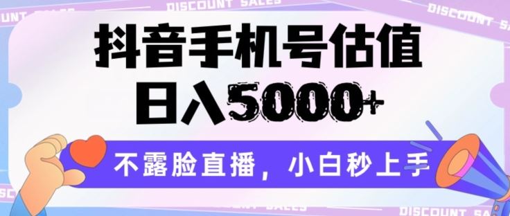 抖音手机号估值，日入5000+，不露脸直播，小白秒上手【揭秘】-猎人社区