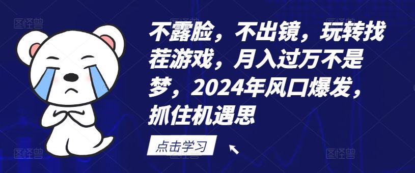不露脸，不出镜，玩转找茬游戏，月入过万不是梦，2024年风口爆发，抓住机遇【揭秘】 - 猎人社区-猎人社区