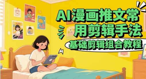 AI漫画推文常用剪辑手法，基础剪辑组合教程-猎人社区