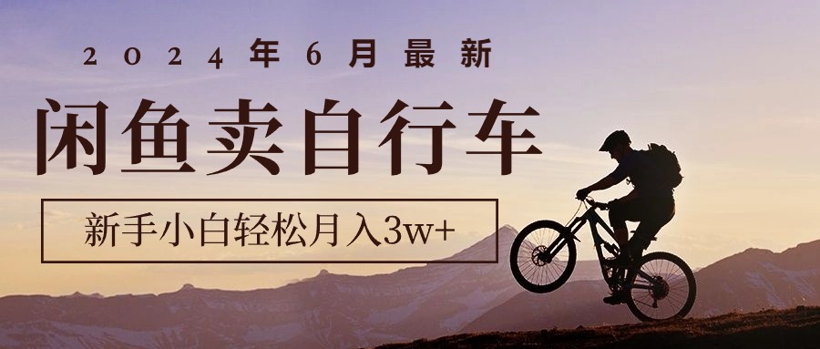 2024年6月最新闲鱼卖自行车，新手小白轻松月入3w+项目 - 猎人社区-猎人社区