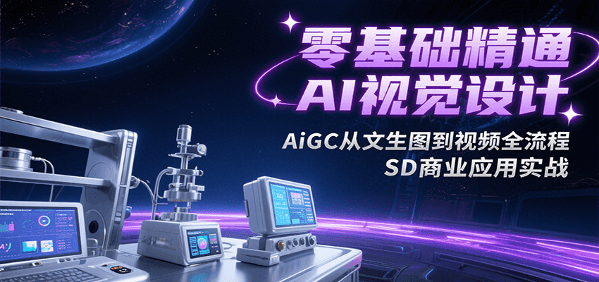零基础精通AI视觉设计，AiGC从文生图到视频全流程，SD商业应用实战 - 猎人社区-猎人社区