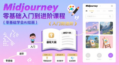midjourney零基础入门到进阶课程，零基础学会AI绘画 - 猎人社区-猎人社区