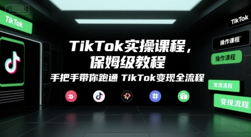 TikTok实操课程，保姆级教程，手把手带你跑通TikTok变现全流程 - 猎人社区-猎人社区