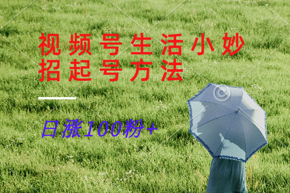视频号生活小妙招分享赛道， 起号涨粉新方法，日涨100粉 - 猎人社区-猎人社区