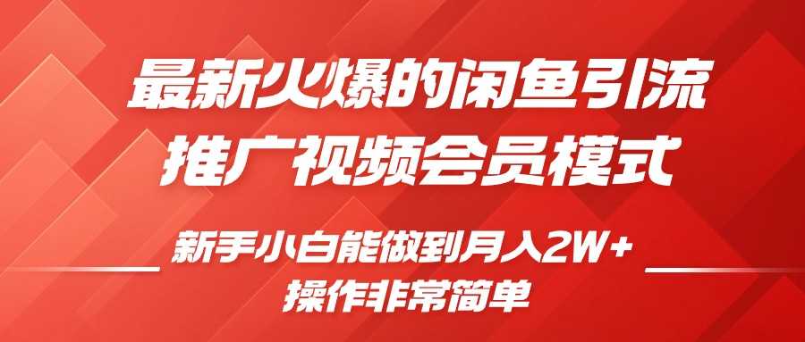 闲鱼引流推广影视会员，0成本就可以操作，新手小白月入过W+【揭秘】 - 猎人社区-猎人社区
