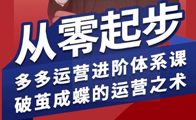 拼多多运营进阶系统课，从零起步，多多运营进阶体系课，破茧成蝶的运营之术 - 猎人社区-猎人社区