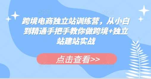 跨境电商独立站训练营，从小白到精通手把手教你做跨境+独立站建站实战 - 猎人社区-猎人社区