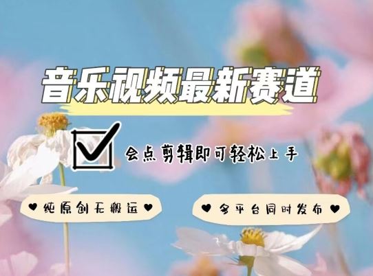 音乐视频赛道最新玩法，纯原创不违规，可所有平台同时发布，会点剪辑即可轻松拿捏【揭秘】 - 猎人社区-猎人社区