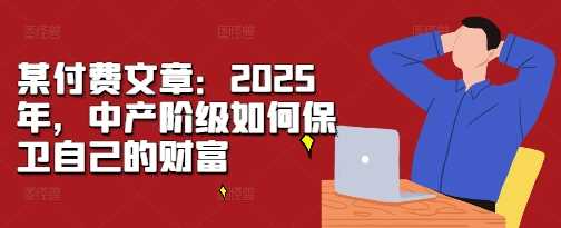 某付费文章：2025年，中产阶级如何保卫自己的财富 - 猎人社区-猎人社区