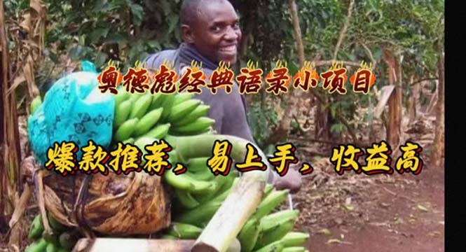 奥德彪经典语录小项目，爆款推荐，易上手，收益高 - 猎人社区-猎人社区
