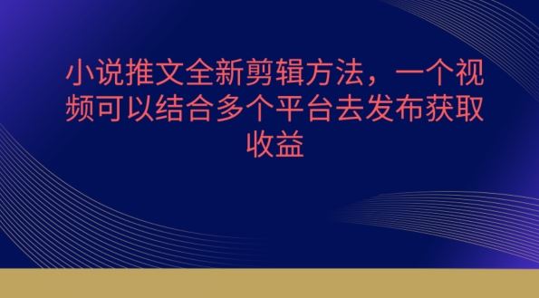 小说推文全新剪辑方法，一个视频可以结合多个平台去发布获取【揭秘】 - 猎人社区-猎人社区