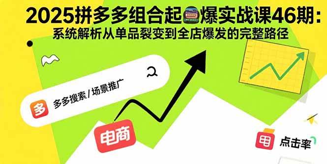 2025拼多多组合起爆实战课46期：系统解析从单品裂变到全店爆发的完整路径 - 猎人社区-猎人社区