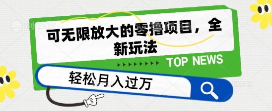可无限放大的零撸项目，全新玩法，一天单机撸个50+没问题【揭秘】 - 猎人社区-猎人社区