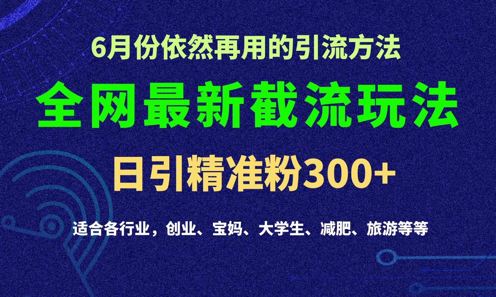 2024全网最新截留玩法，每日引流突破300+ - 猎人社区-猎人社区
