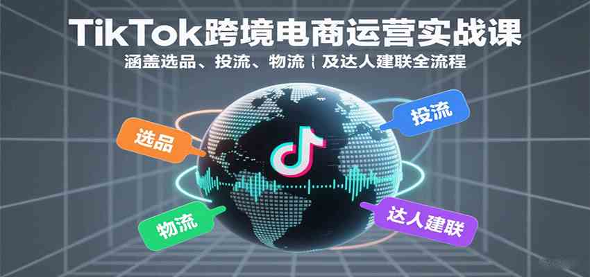 TikTok跨境电商运营实战课：涵盖选品、投流、物流及达人建联全流程-猎人社区