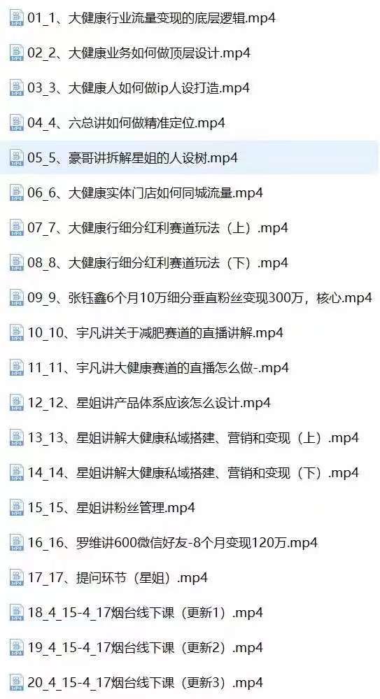 大健康 流量 变现2.0：拓高变现 流量/成高客单/低粉高变现/只讲落地实战-猎人社区