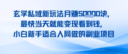 玄学私域新玩法月入1W+，最快当天就能变现看到米，小白新手适合入局做的副业项目 - 猎人社区-猎人社区