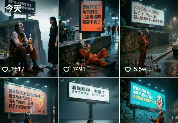 一条视频竟然15W赞！用AI制作小丑自嘲扎心文案视频，当下非常火爆的短视频流量神器 - 猎人社区-猎人社区