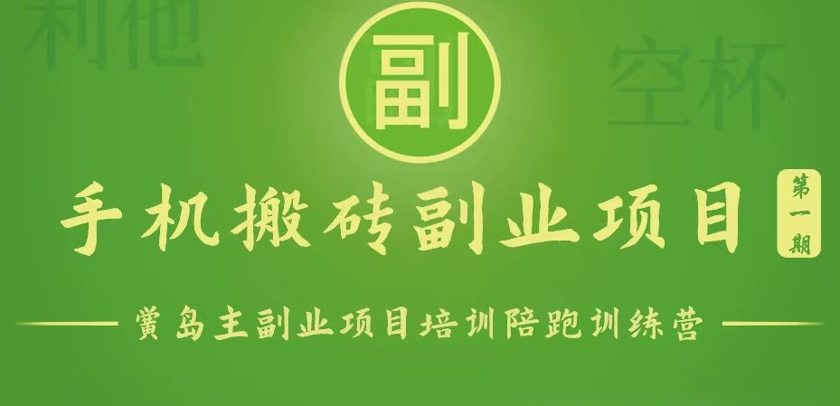 手机搬砖小副业项目训练营1.0，能用手机做的简单小副业-猎人社区