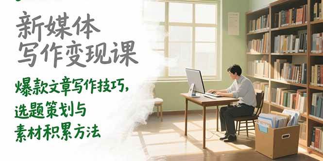 新媒体写作变现课，爆款文章写作技巧，选题策划与素材积累方法 - 猎人社区-猎人社区