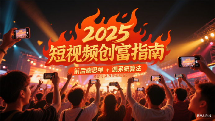 2025短视频创富指南，前后端思维 + 系统算法，教你月入过万变现路径 - 猎人社区-猎人社区