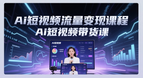 Ai短视频流量变现课程，Ai短视频带货课 - 猎人社区-猎人社区