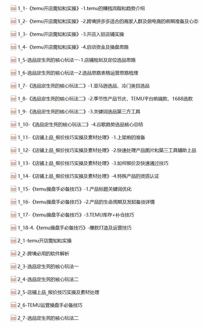 2024-TEMU拼多多·跨境开店、运营、选品（25节视频课） - 猎人社区-猎人社区
