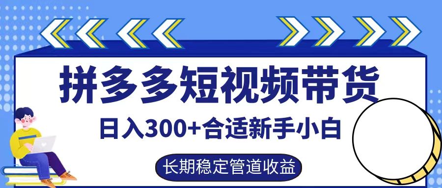 拼多多短视频带货日入300+，实操账户展示看就能学会-猎人社区