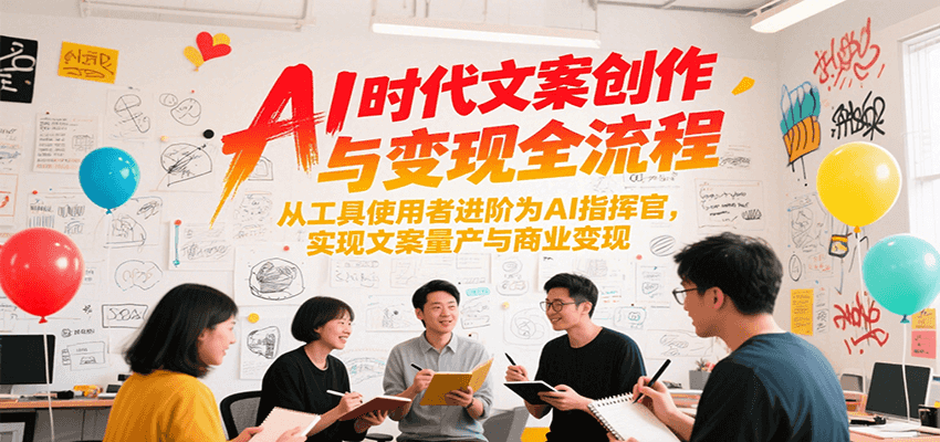 AI时代文案创作与变现全流程，从工具使用者进阶为AI指挥官，实现文案量产与商业变现 - 猎人社区-猎人社区