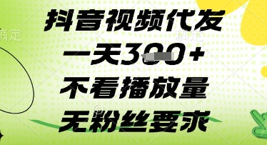 抖音视频代发一天3张+，不看播放量，无粉丝要求【揭秘】-猎人社区