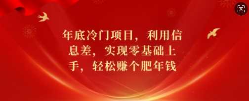 年底冷门项目，利用信息差，实现零基础上手，轻松赚个肥年钱【揭秘】 - 猎人社区-猎人社区