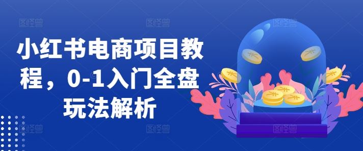 小红书电商项目教程，0-1入门全盘玩法解析 - 猎人社区-猎人社区