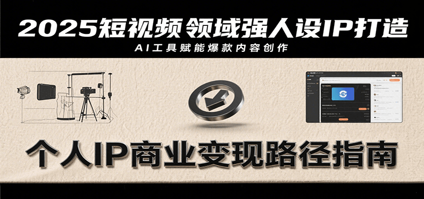 2025短视频领域强人设IP打造，结合爆款案例与AI工具应用，从个人出镜到商业成交转化 - 猎人社区-猎人社区