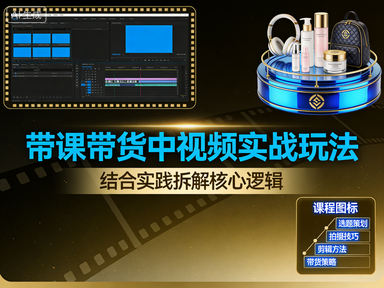 影视二创项目,带课带货中视频实战玩法,结合实践拆解核心逻辑