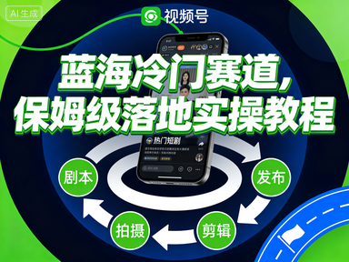 视频号短剧项目,蓝海冷门赛道,保姆级落地实操教程
